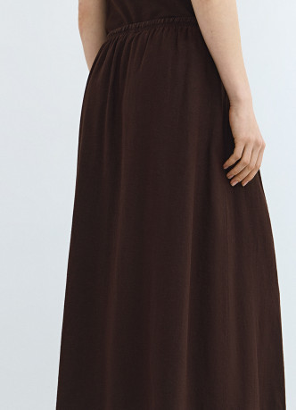 Юбка изо льна с поясом на кулиске