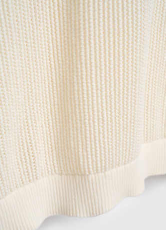 Джемпер поло из ажурной пряжи