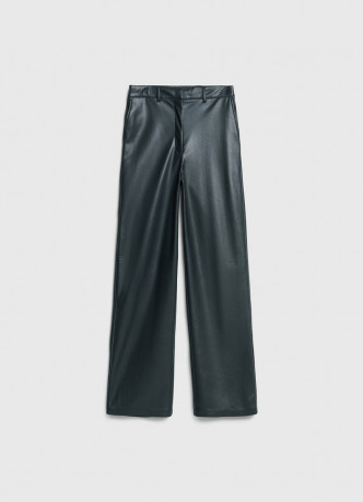 Прямые брюки из искусственной кожи