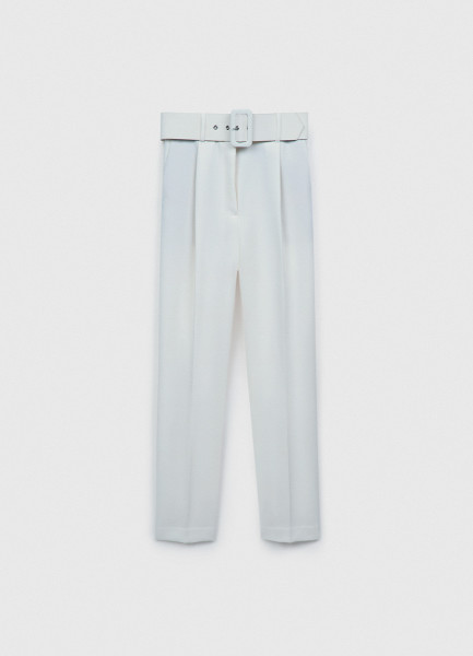 Зауженные брюки с поясом 30941630299 Белый, размер 42,44,48,46,50, фото 7