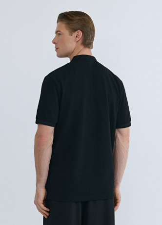 Поло с воротником-стойкой