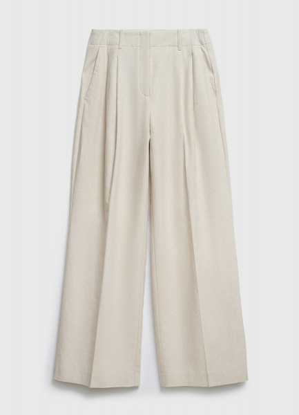 Широкие брюки из хлопка и льна, Бежевый O`Stin LP16A1O02-T2, размер 42 - фото 7