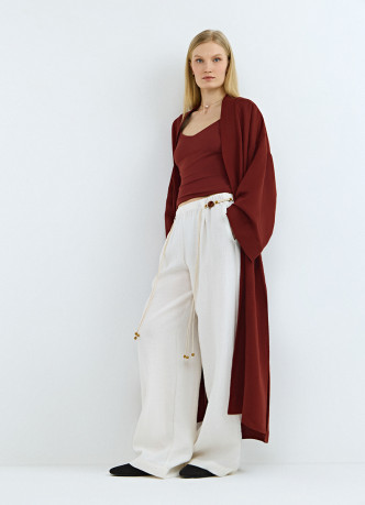 Широкие брюки с поясом