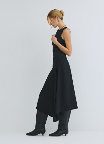 Асимметричная юбка миди