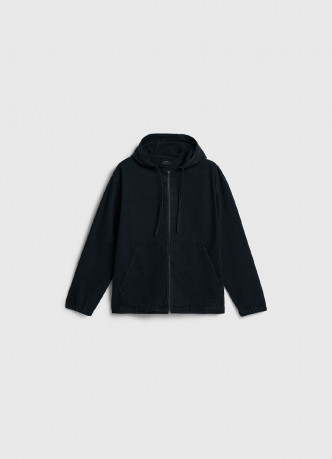 Джинсовая куртка на молнии с капюшоном