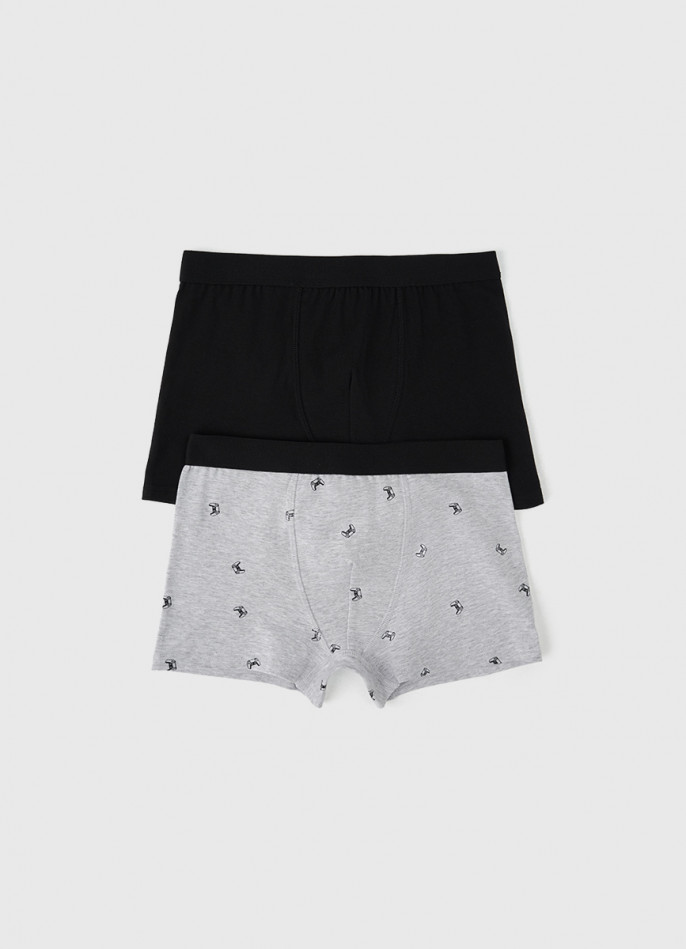 Трусы-боксеры с принтом для мальчиков, 2 шт.