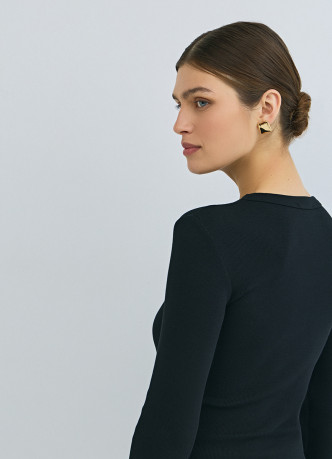 Лонгслив в рубчик