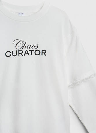 Лонгслив с принтом для девочек