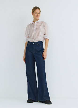 Блузка из лиоцелла в полоску