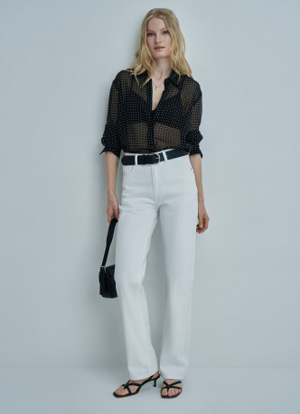 Блузка из шифона с принтом