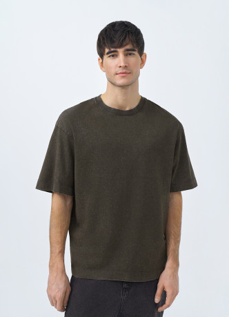 Базовая футболка с эффектом стирки