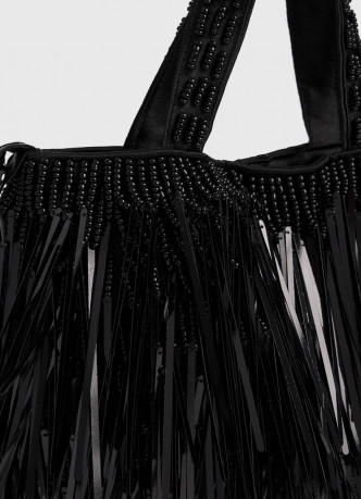 Сумка с длинными пайетками и бисером