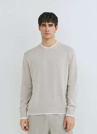 Джемпер с имитацией футболки