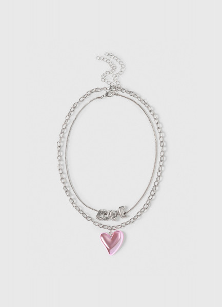 Ожерелье с подвесками для девочек 2 шт Серебряный 599₽