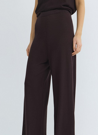 Широкие вязаные брюки