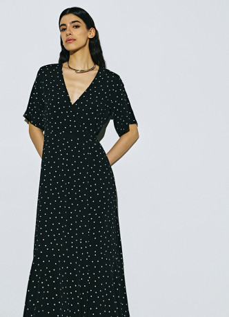 Платье на запах из креповой вискозы