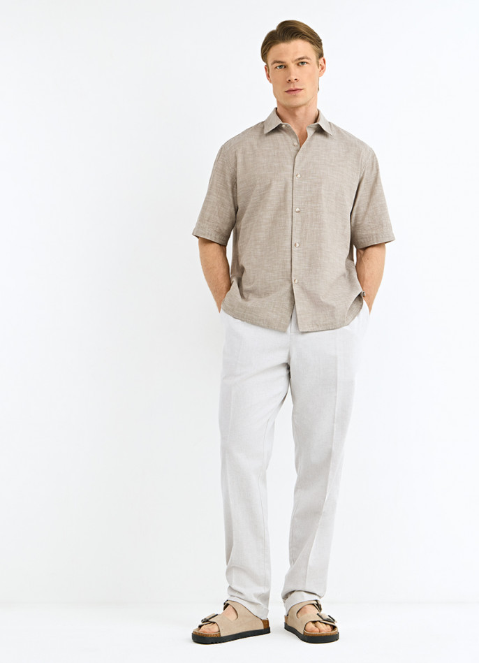 Брюки из текстурной ткани