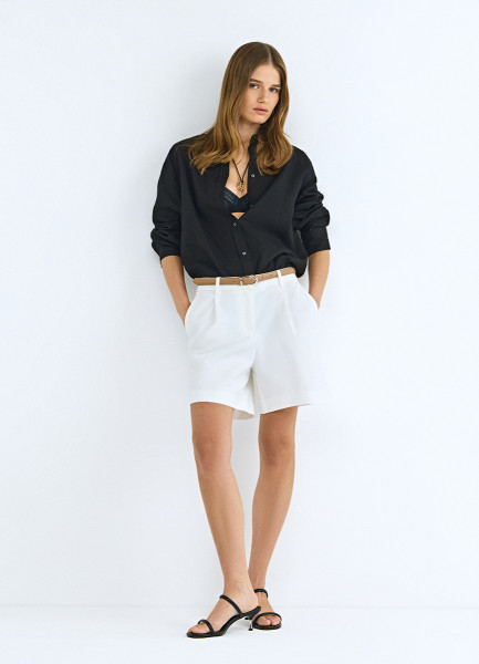 

Шорты с ремнём, Белый