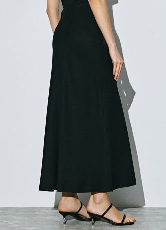 Юбка миди А-силуэта с эластичным поясом