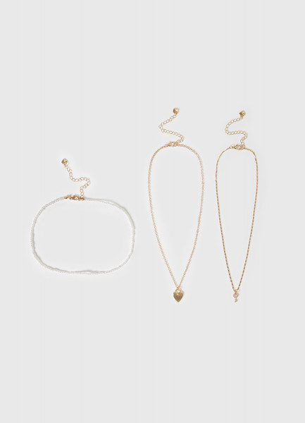 

Ожерелье для девочек, 3 шт., Золотой