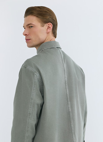 Куртка-рубашка из твила с карманами