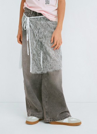 Юбка-пояс из кружева для девочек