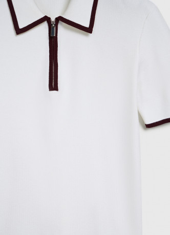 Джемпер с воротником поло на молнии