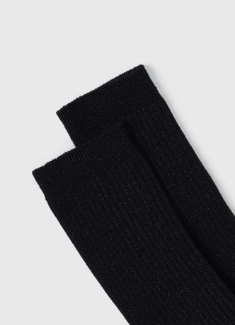 Носки в рубчик с люрексом