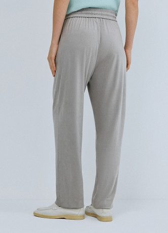 Брюки Baggy из искусственной замши