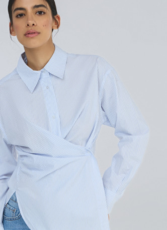 Асимметричная рубашка из хлопка