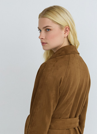 Замшевый тренч