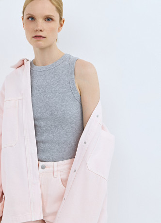 Базовая майка в рубчик