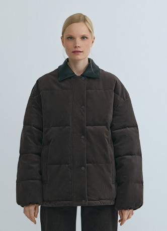 Утеплённая куртка из вельвета