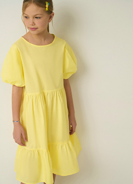 Платье для девочек, Желтый O`Stin GR4694O02-32, размер 164