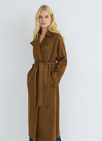 Замшевый тренч