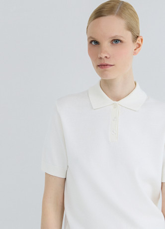 Базовый джемпер поло с коротким рукавом