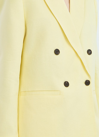 Двубортный жакет из лиоцелла и льна