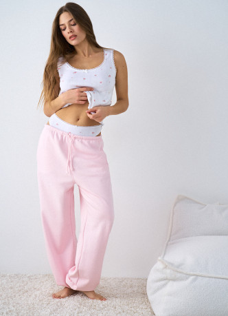 Майка пижамная из трикотажа пуантель