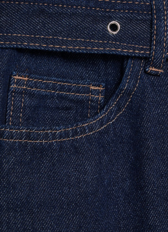 Джинсовая юбка миди