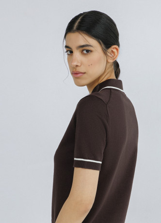 Базовый джемпер поло с коротким рукавом