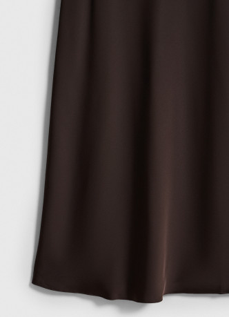 Сатиновая юбка А-силуэта