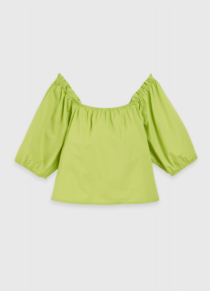 Блузка с коротким рукавом для девочек, Зеленый