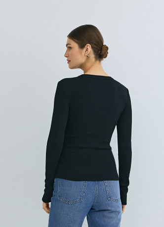 Лонгслив в рубчик