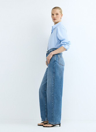 Джинсы Баррел с высокой посадкой