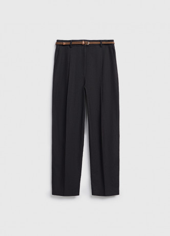 Зауженные брюки с поясом