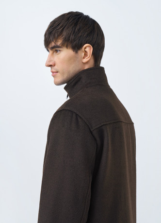 Куртка из пальтовой ткани с накладными карманами