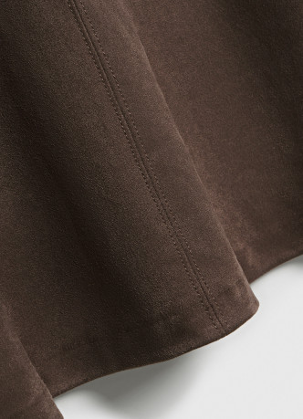 Юбка миди из искусственной замши