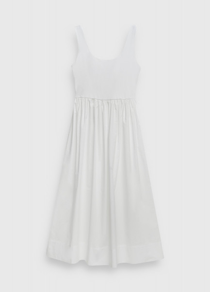 Хлопковое платье миди, Белый O`Stin LR46AIO02-01, размер 48 - фото 8