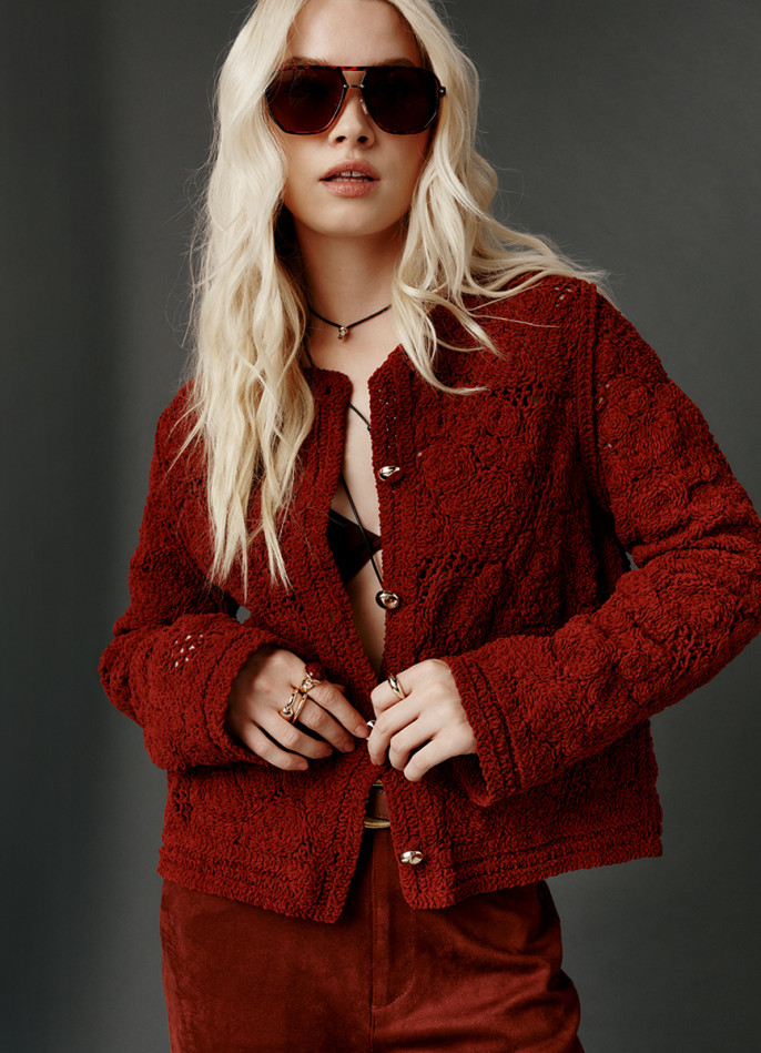 Кардиган кроше