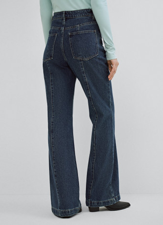 Джинсы клёш с высокой посадкой